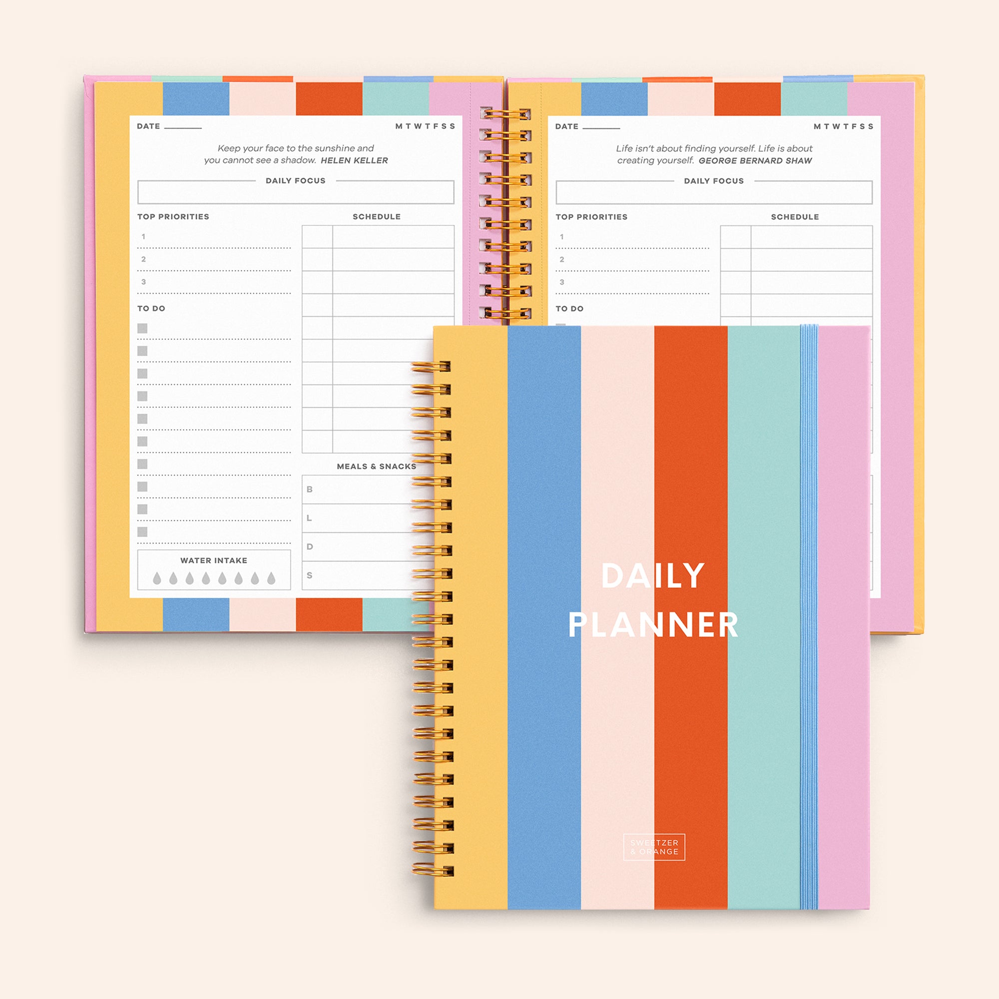 Striped Daily Planner