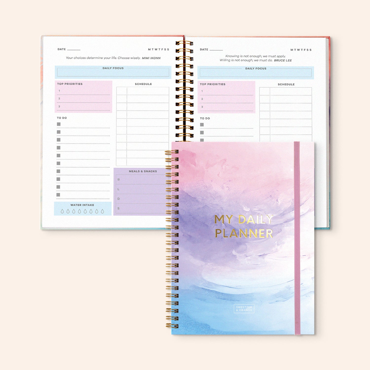 Lavender Daily Planner Notebook