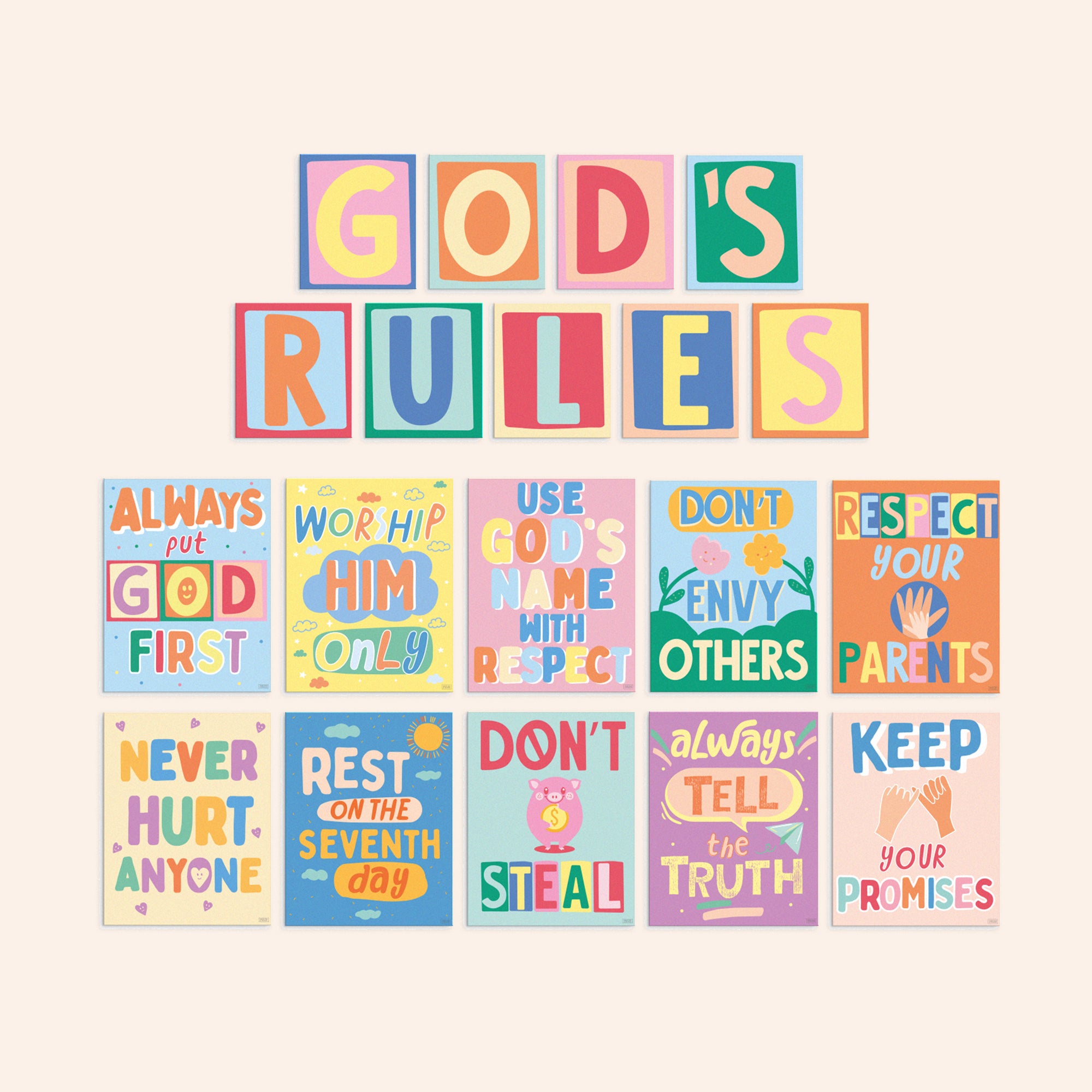 God's Rules Poster Set