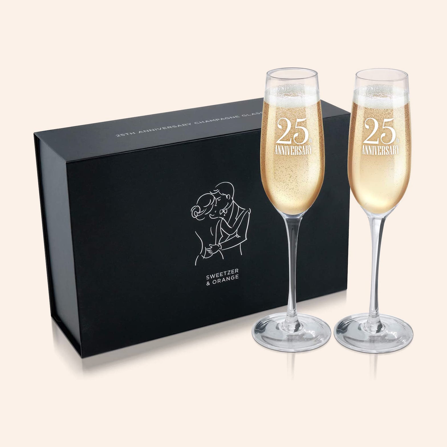 25th Anniversary Champagne Glasses