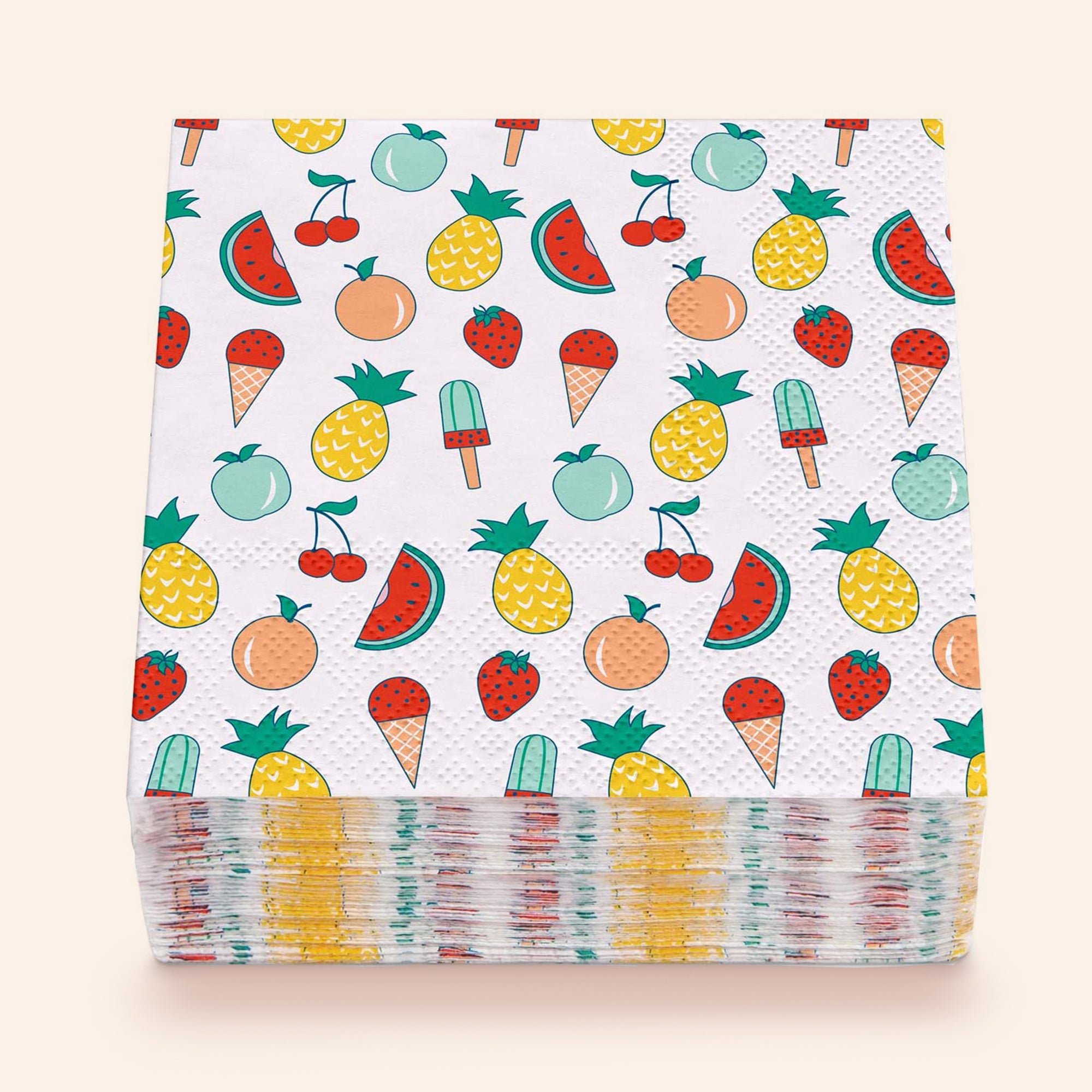 Fruit and Ice Cream Cocktail Napkins | Set of 60