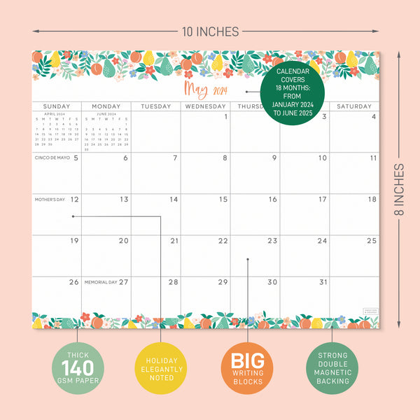 2024-2025 Fruity Refrigerator Calendar – Sweetzer & Orange