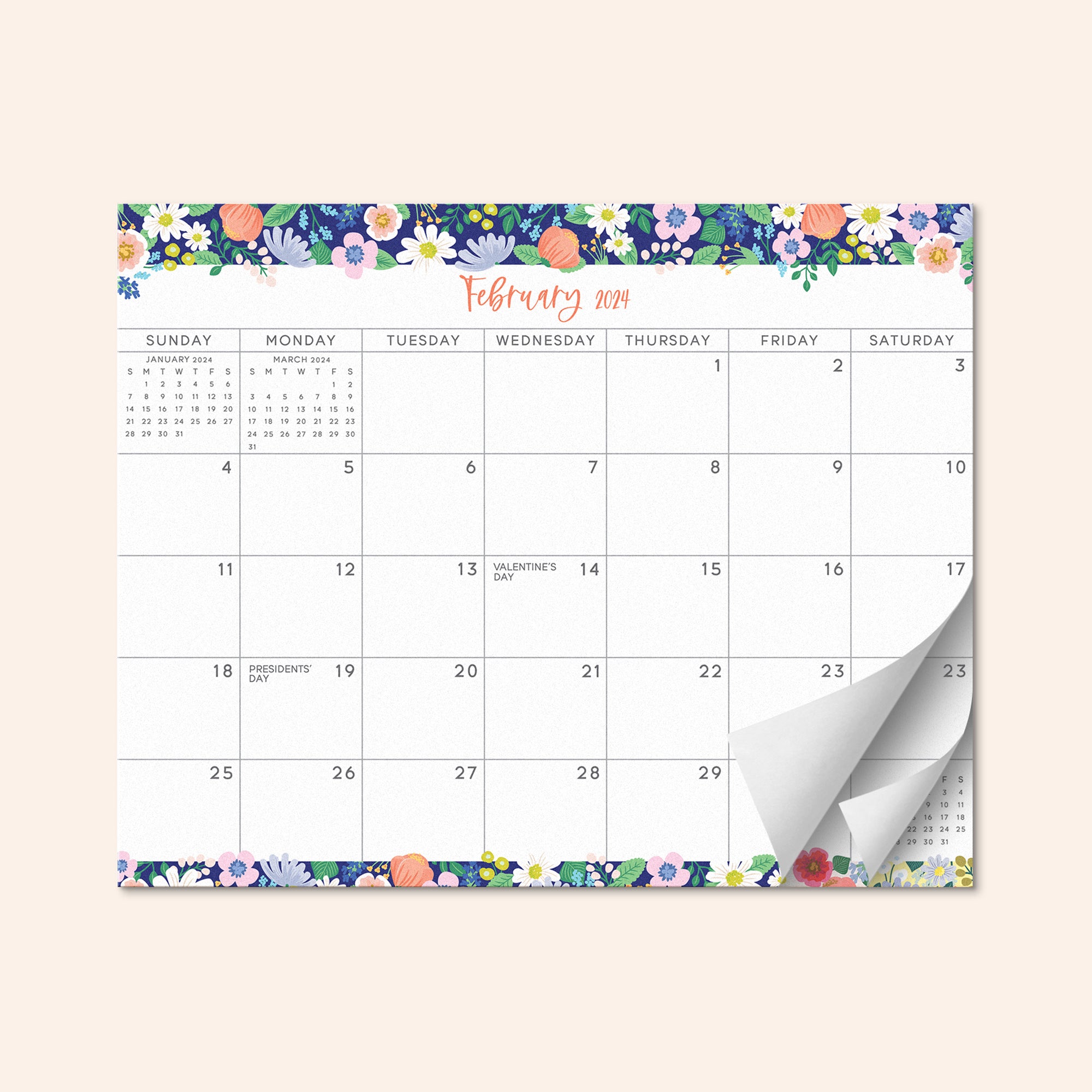 2024-2025 Floral Refrigerator Calendar