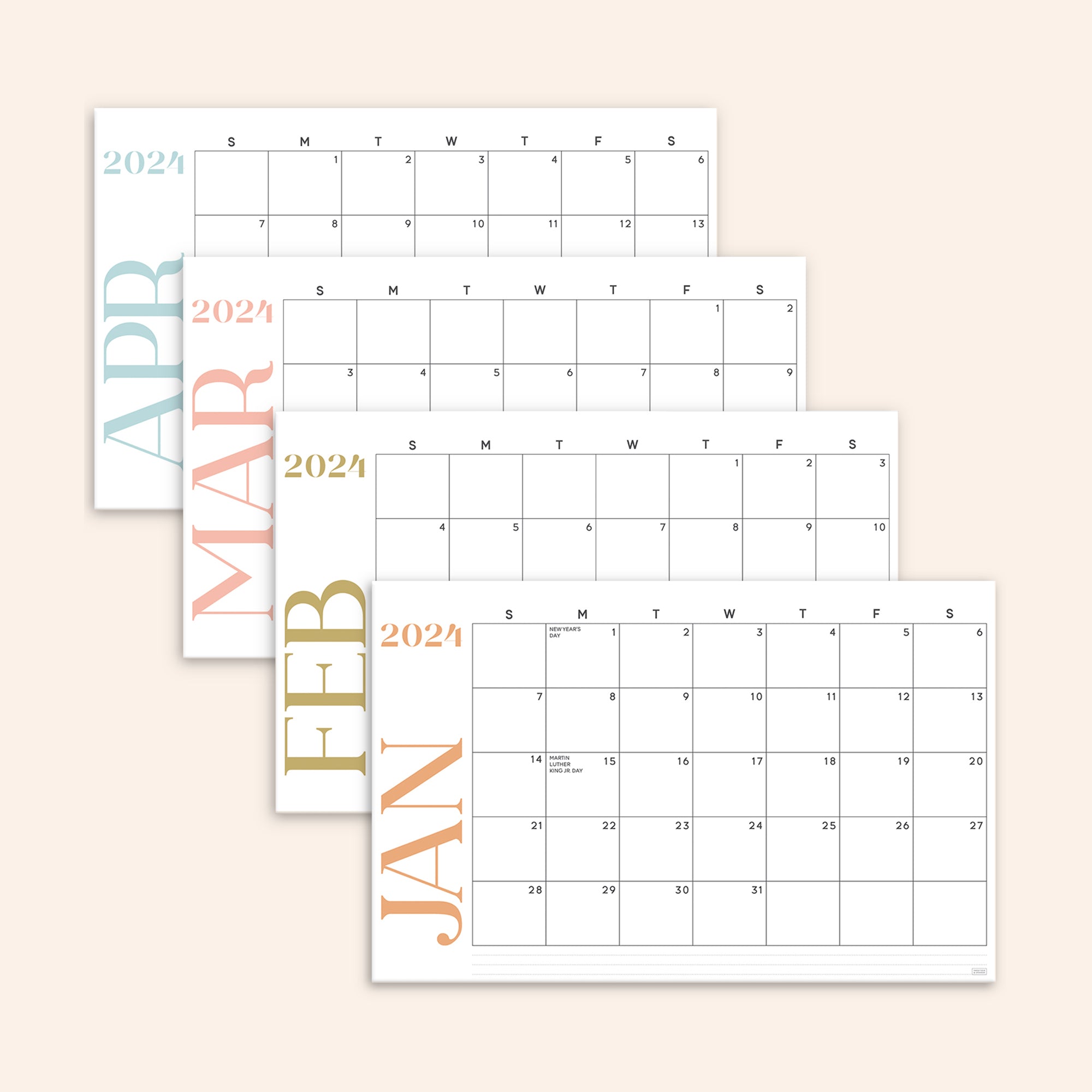 Modern Desk Calendar