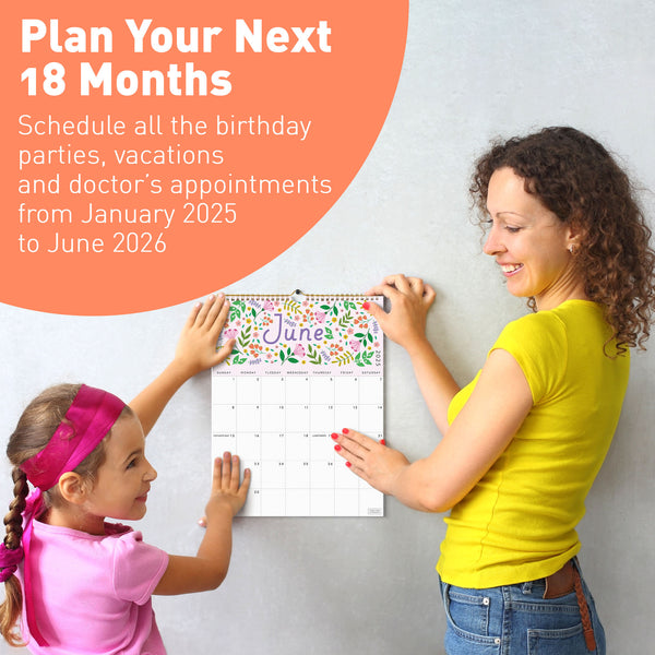 Five Color Wall Calendar Jan 2025 - June 2026 – Sweetzer & Orange