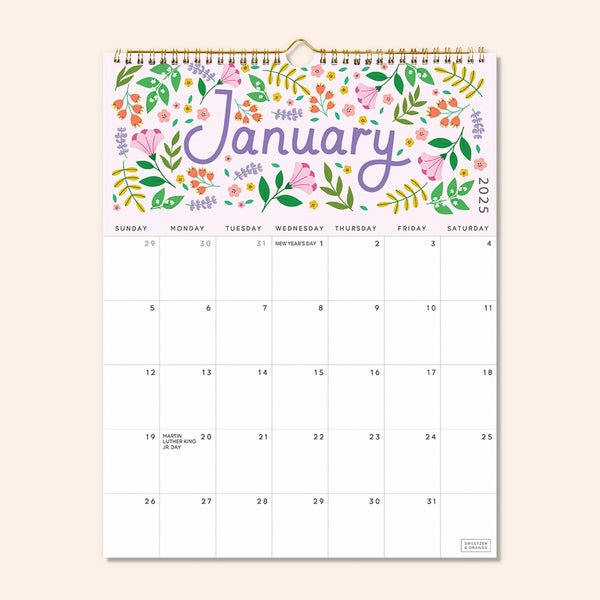Five Color Wall Calendar Jan 2025 - June 2026 – Sweetzer & Orange five-color-wall-calendar-jan-2025-june-2026-sweetzer-orange