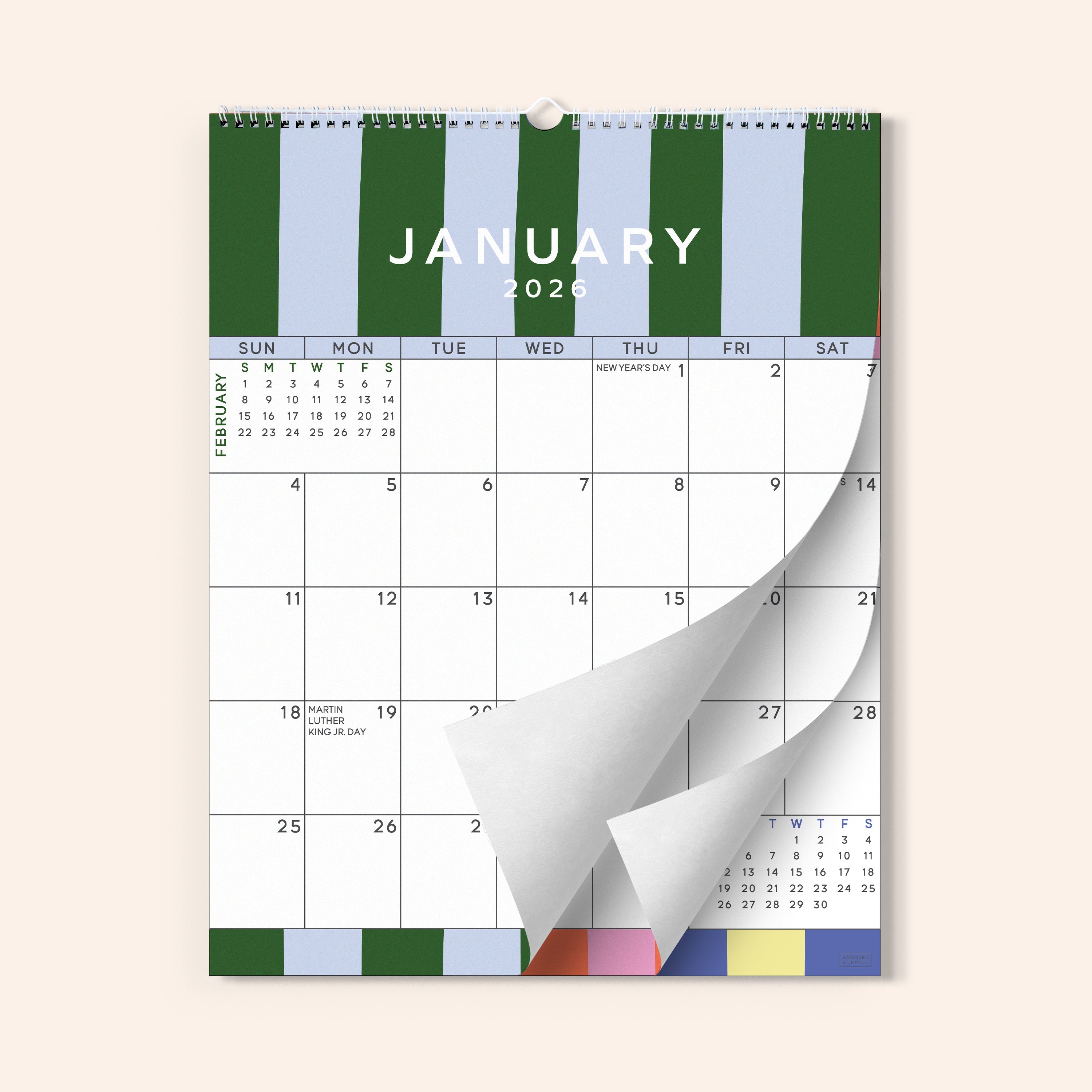 Palm Beach Wall Calendar July 2025 - December 2026