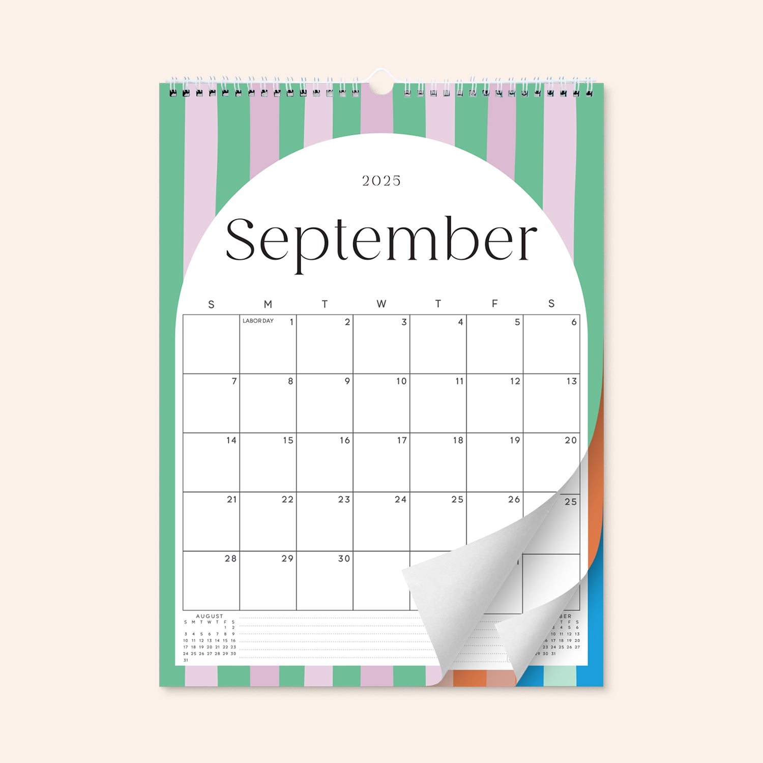Palm Beach Arc Wall Calendar July 2025 - December 2026