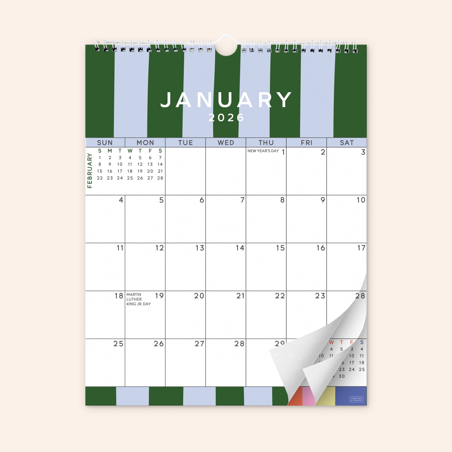 Palm Beach Wall Calendar Jan 2026 - June 2027