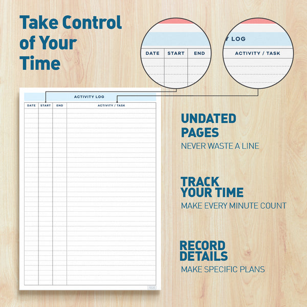 Activity Log Notepad – Sweetzer & Orange