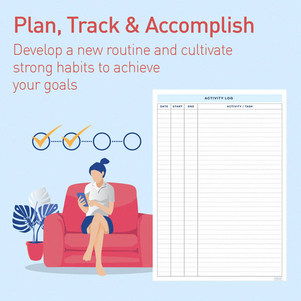 Activity Log Notepad – Sweetzer & Orange