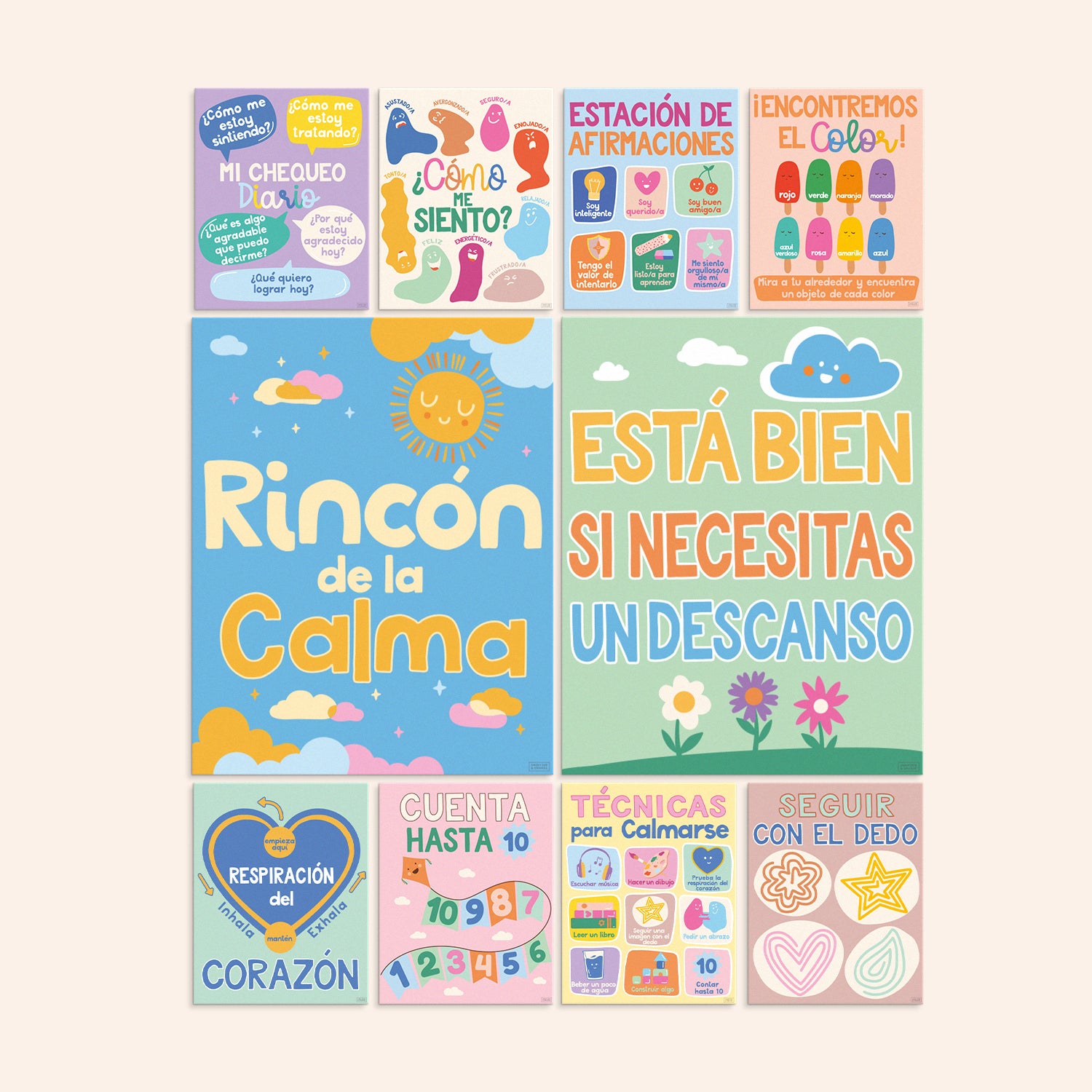 Spanish Calming Corner Poster Set