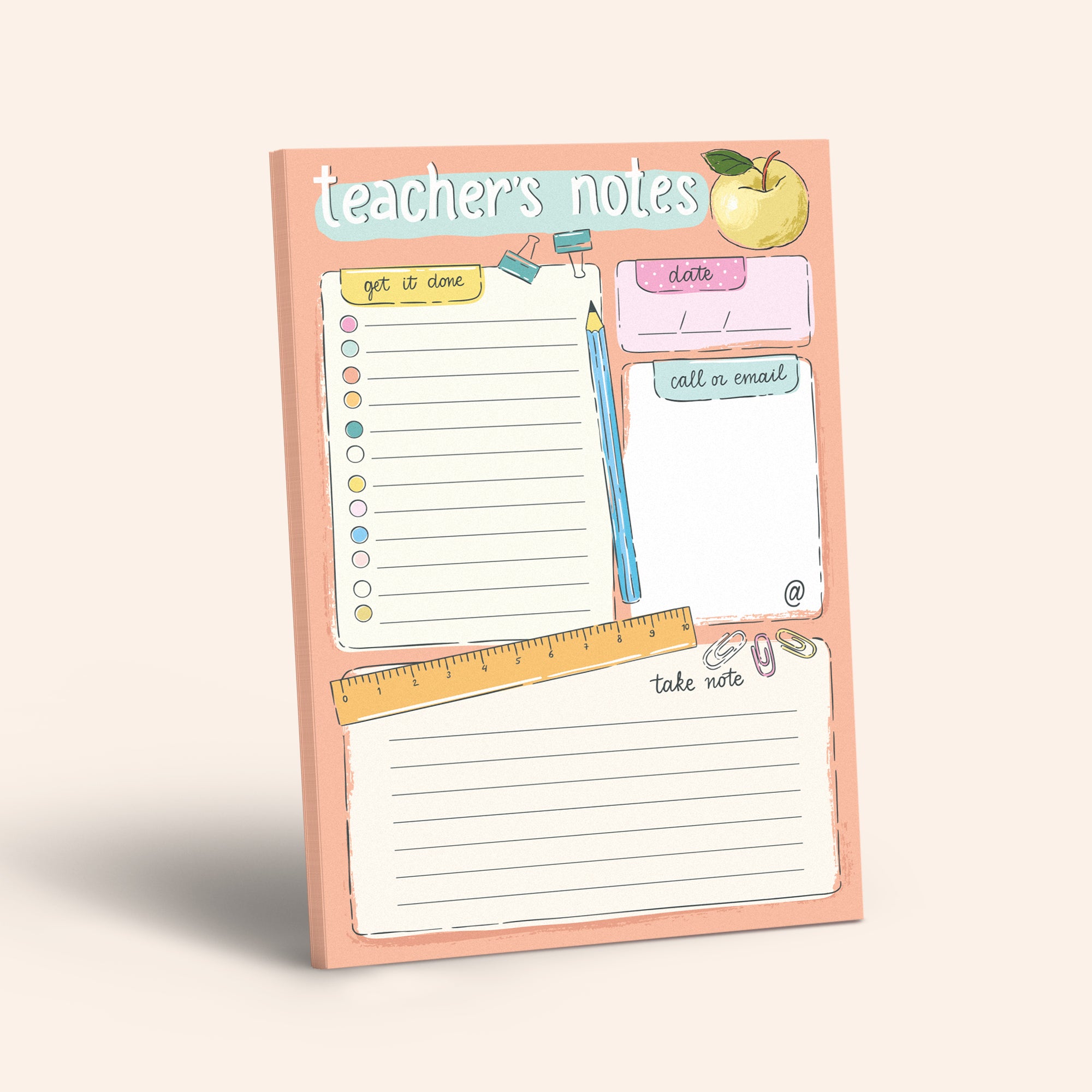 Peach Teacher's Pad