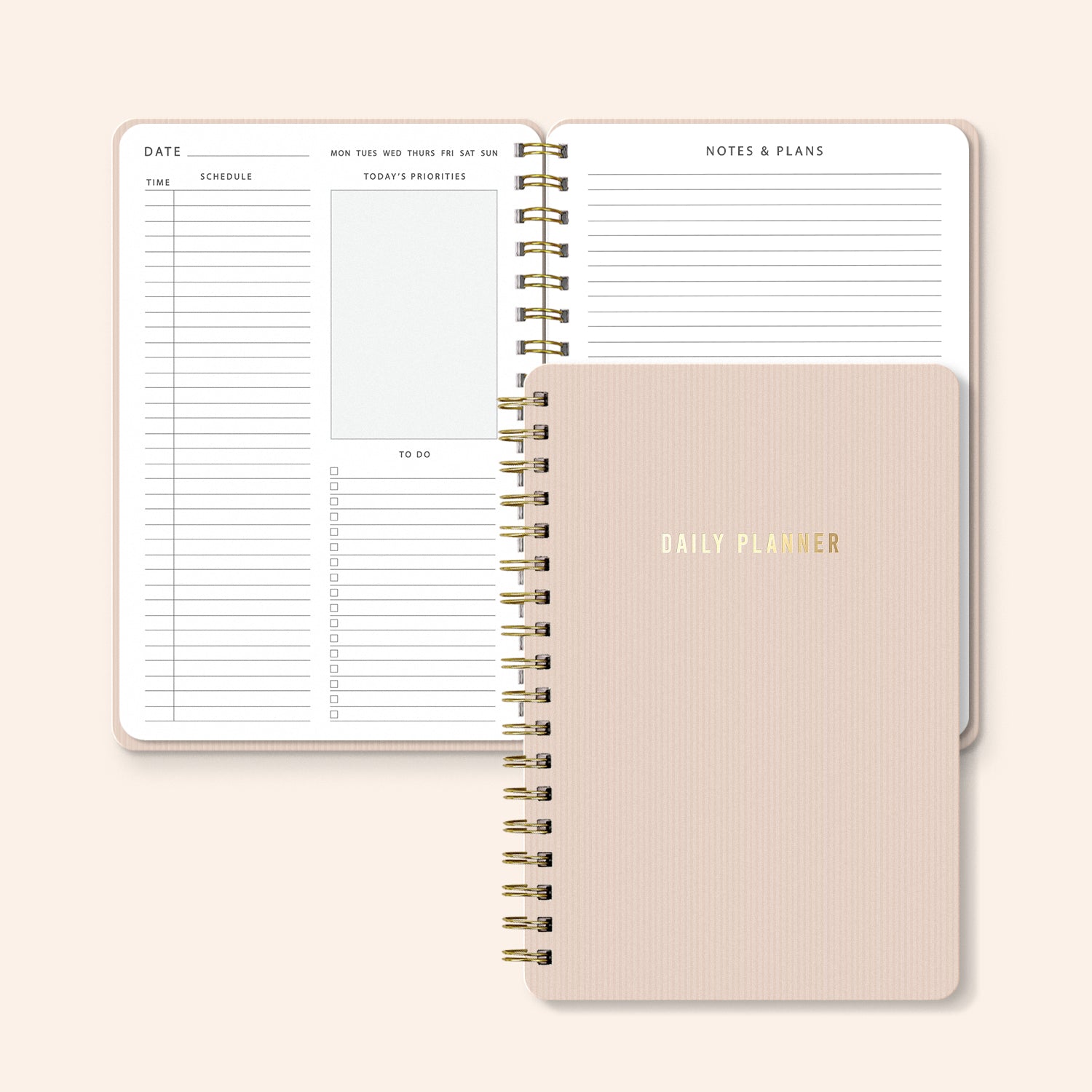Daily Planner Notebook (Blush)