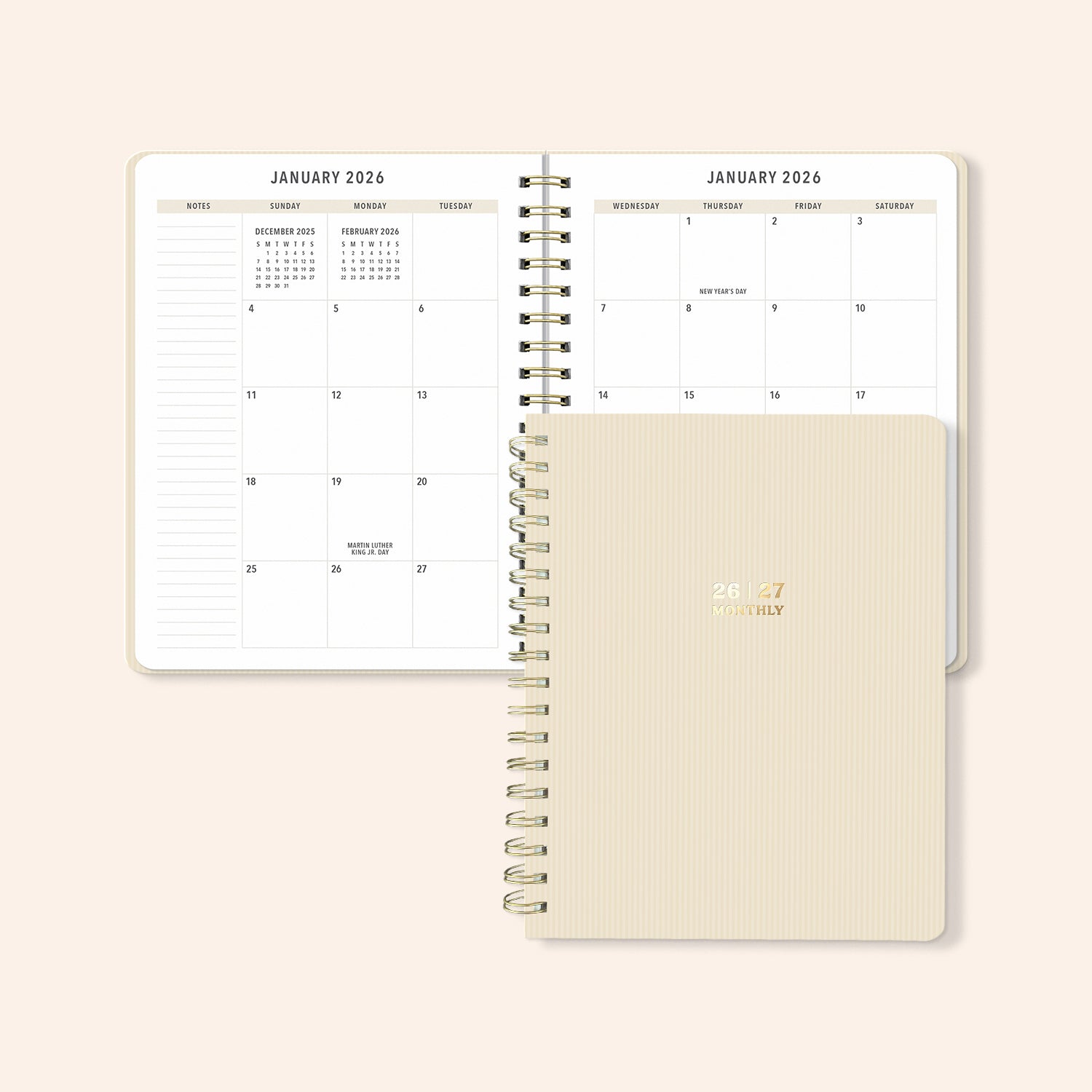 2 Year Monthly Planner (Marzipan)