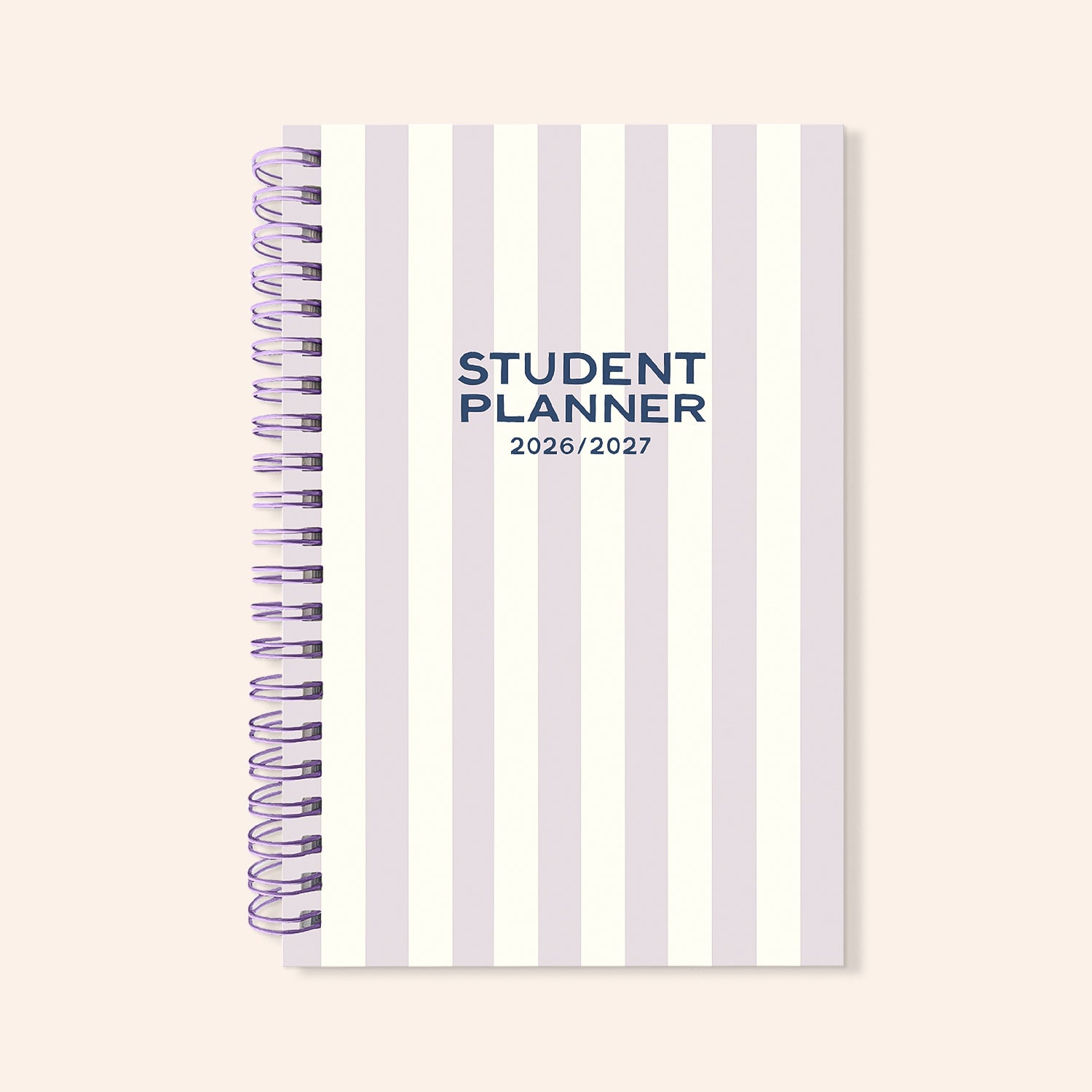 Mauve Stripe Student Planner 2026-2027
