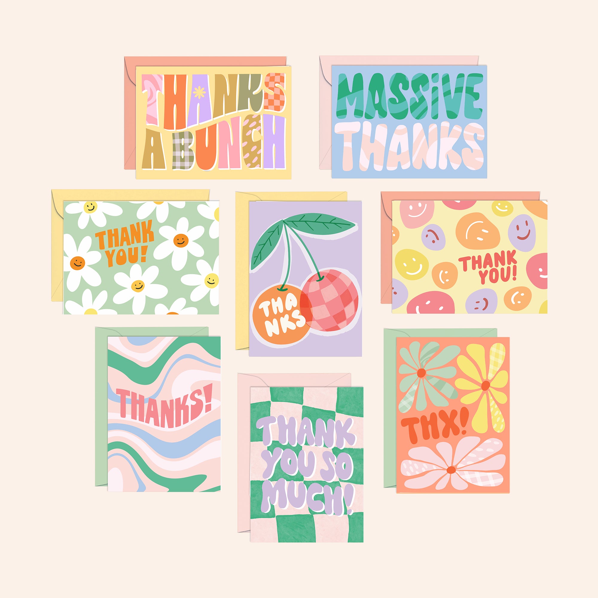 Groovy Thank You Cards