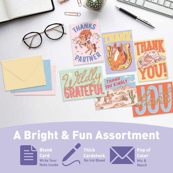Western Thank You Cards | Set of 24 – Sweetzer & Orange