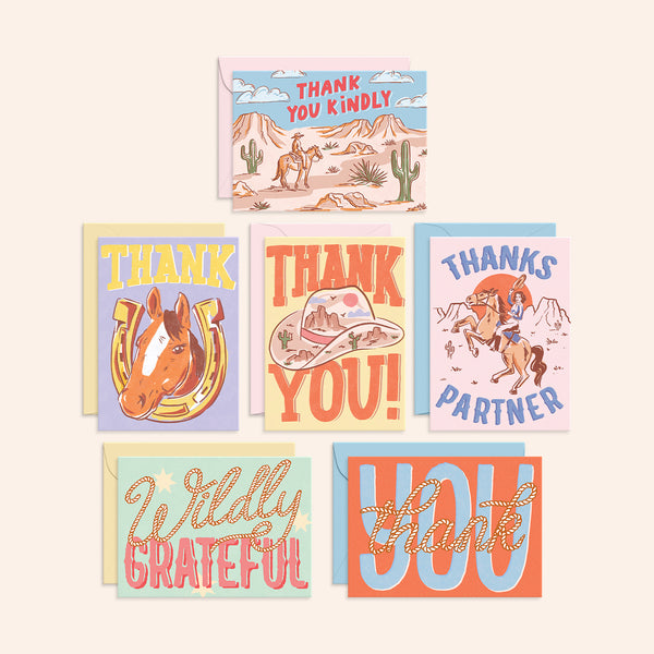 Western Thank You Cards | Set of 24 – Sweetzer & Orange