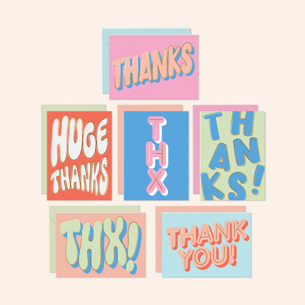 Bold and Bright Thank You Cards | Set of 24 – Sweetzer & Orange