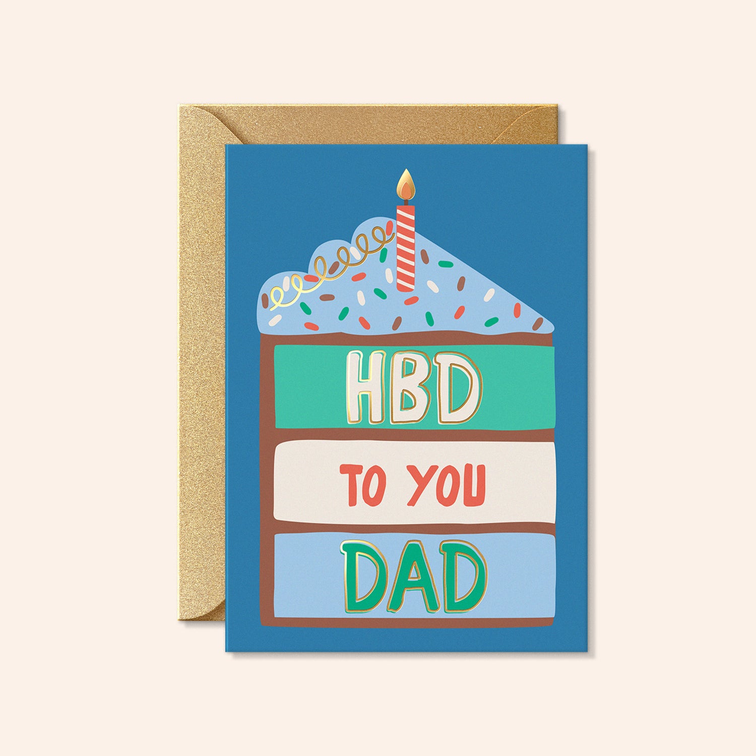 Happy Birthday Cake for Dad Card