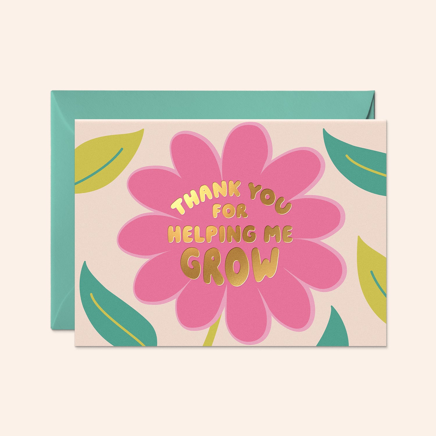 Thank You for Helping Me Grow Card