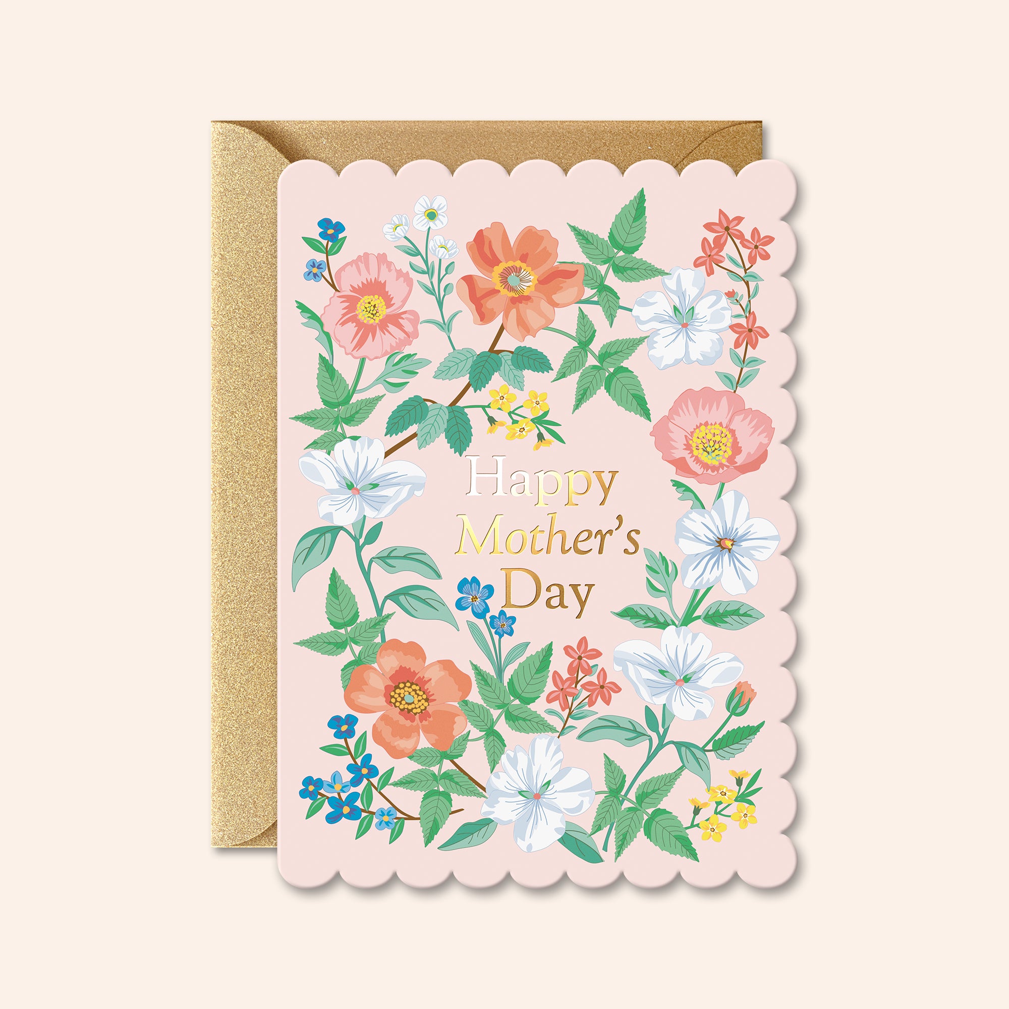 Pink Floral Mother's Day Card