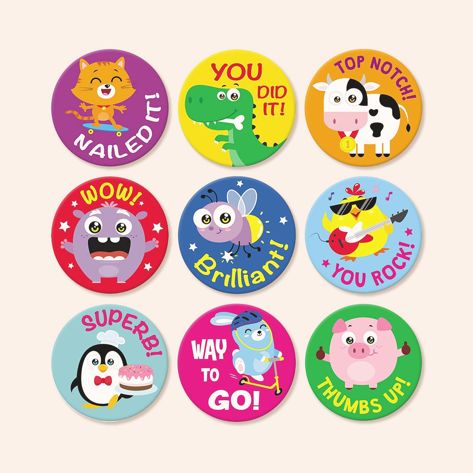 You Did It Reward Stickers