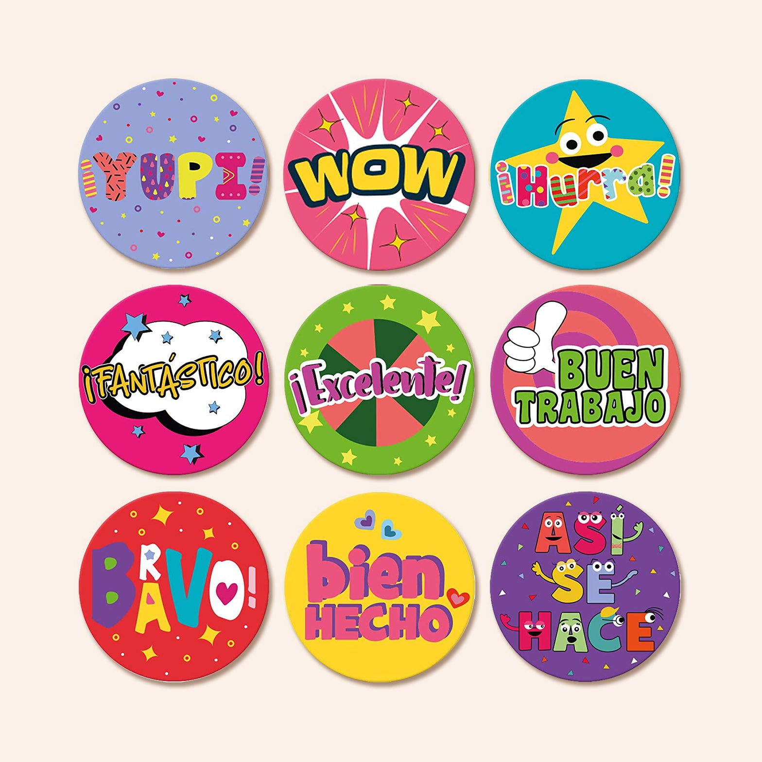 Spanish Text Reward Stickers