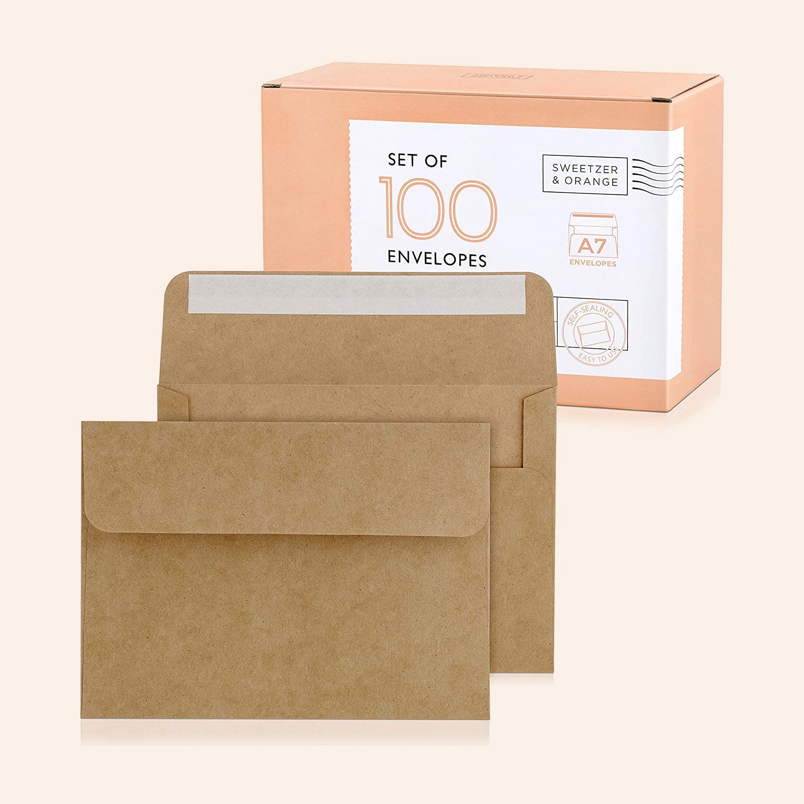 Kraft A7 Envelopes | Set 100