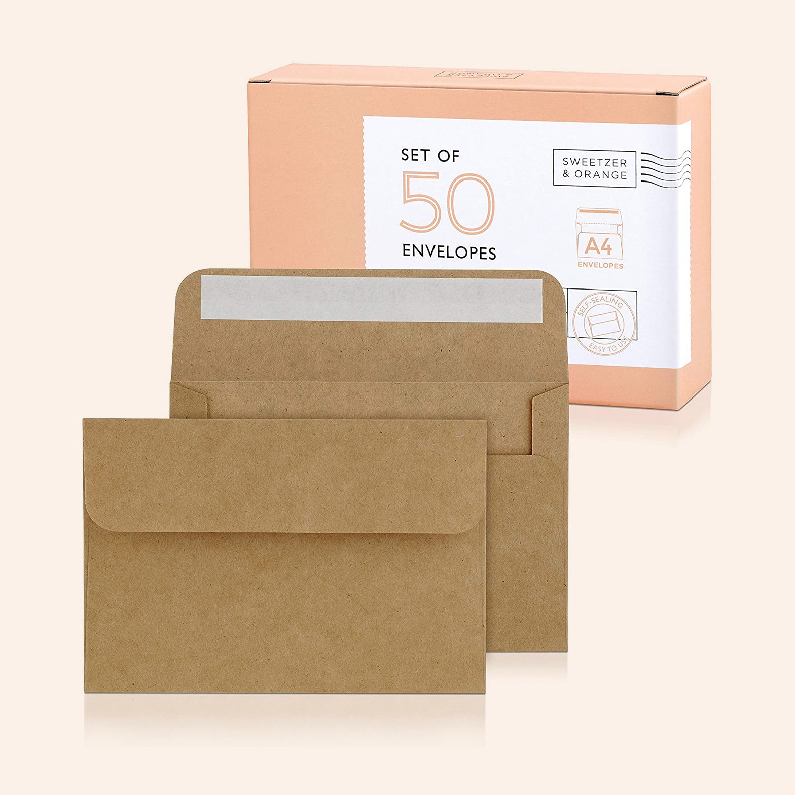 Kraft A4 Envelopes | Set of 50