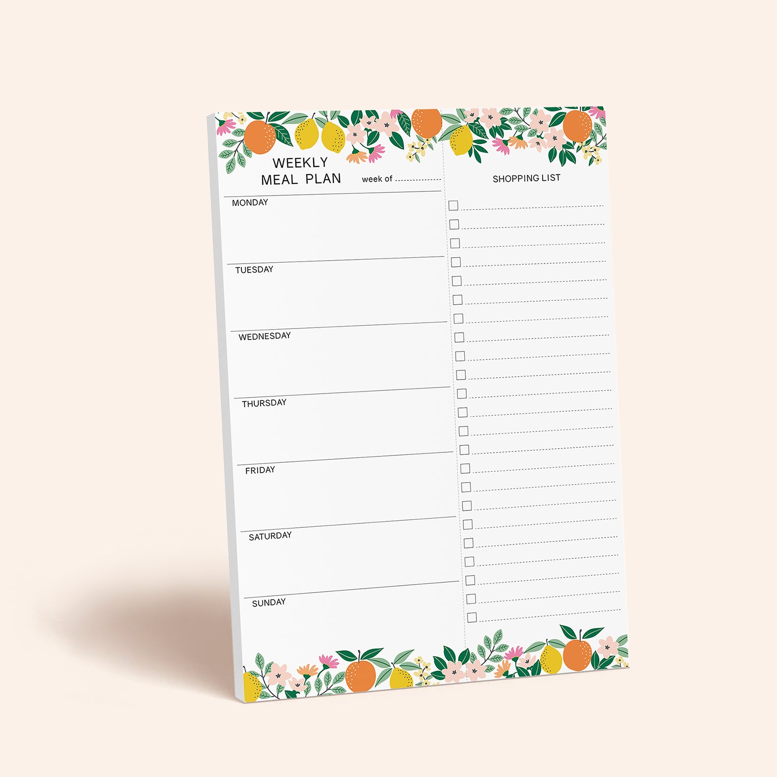 Fruity Meal Planner Notepad