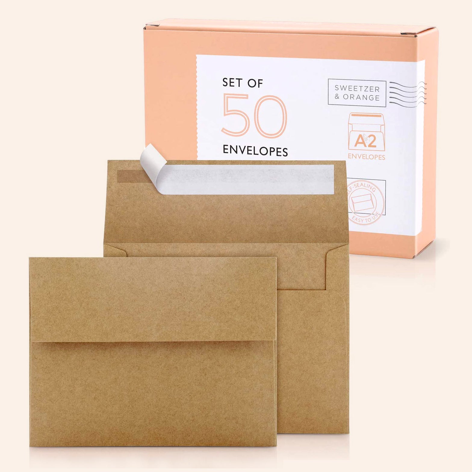 Kraft A2 Envelopes | Set of 50