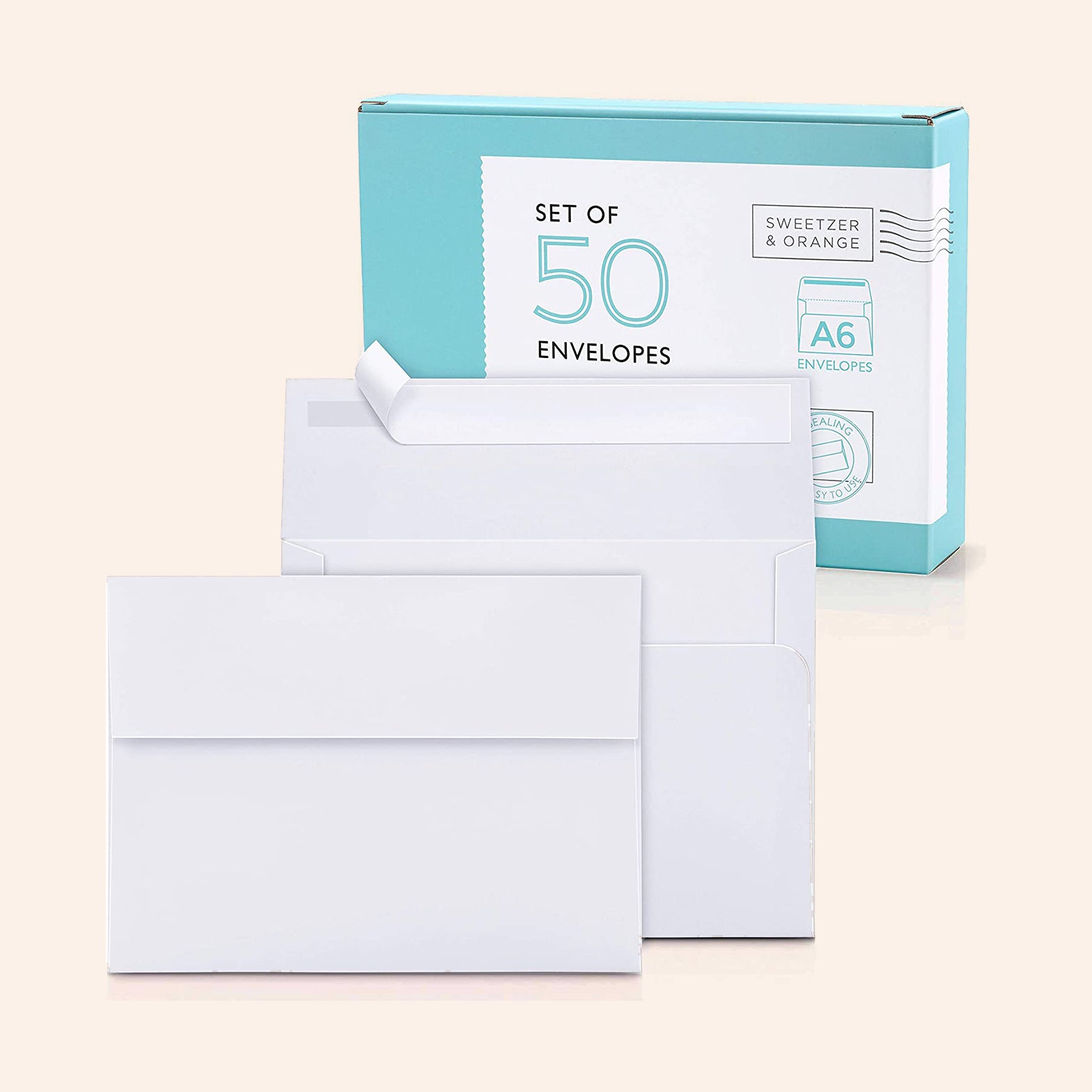 White A6 Envelopes | Set of 50