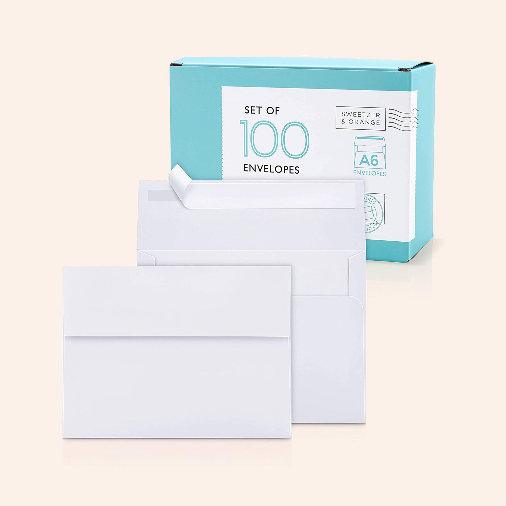 White A6 Envelopes | Set of 100