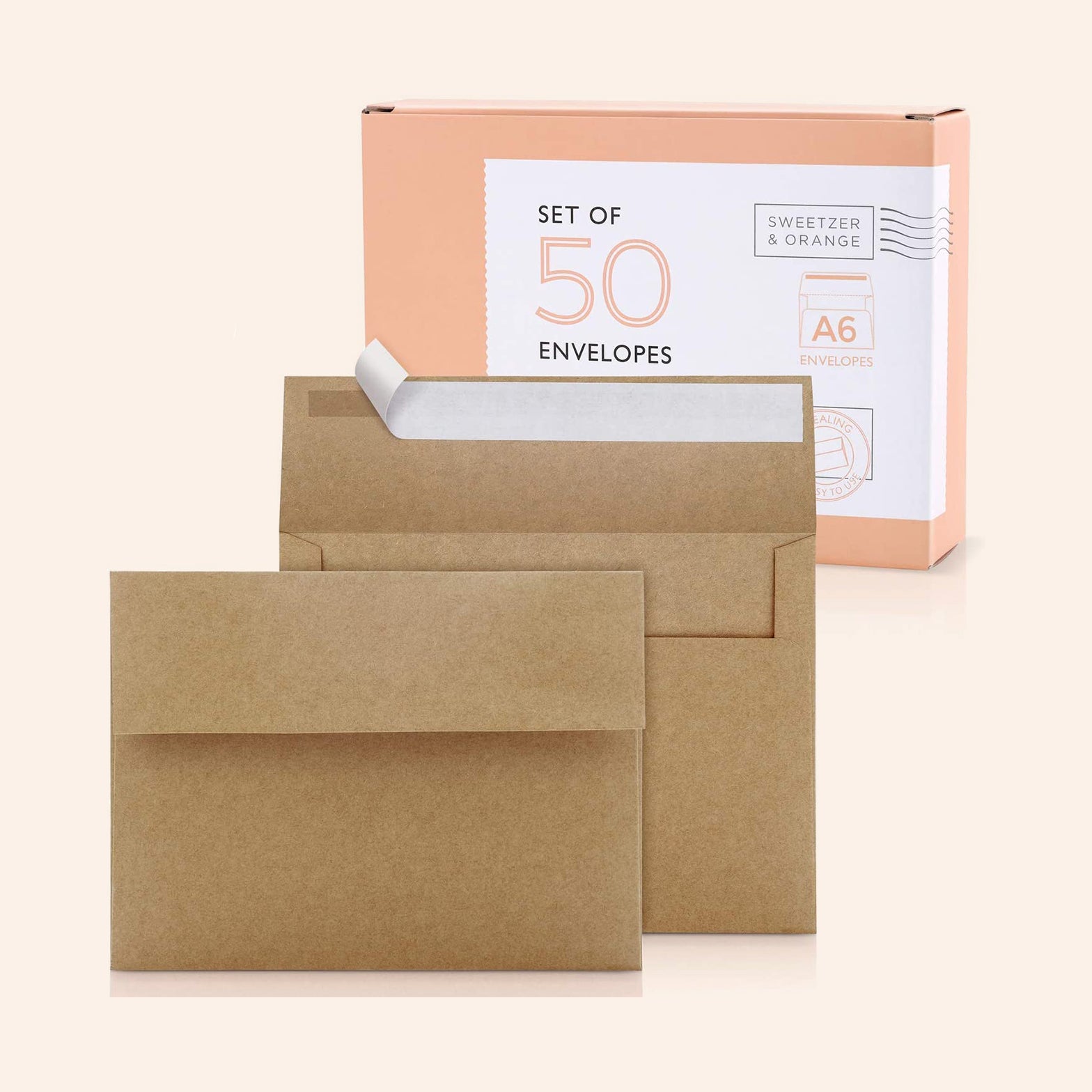 Kraft A6 Envelopes | Set of 50