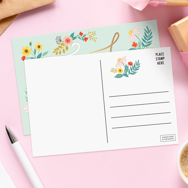 Gold Foil Thank You Postcards Set of 50 Sweetzer & Orange