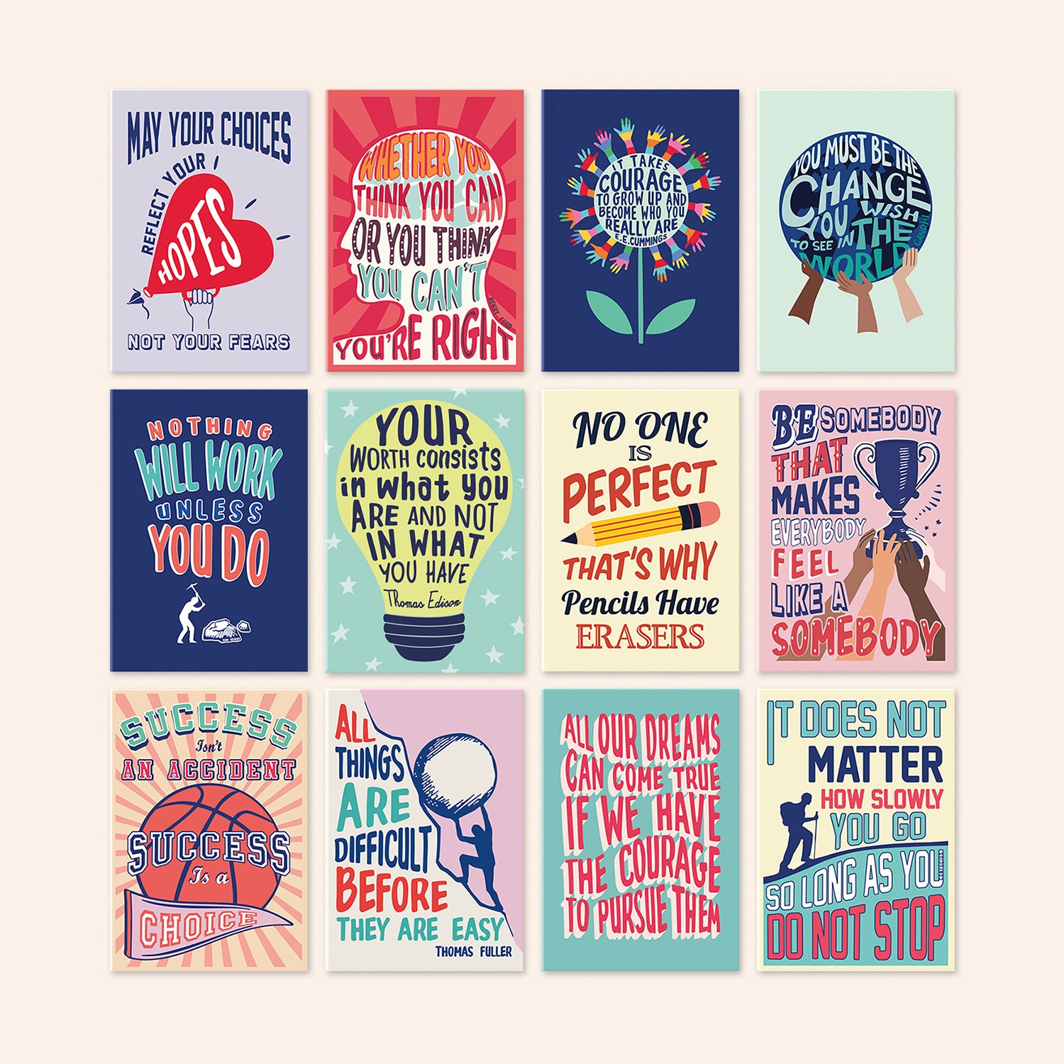 Set of 24 Inspirational Notebooks
