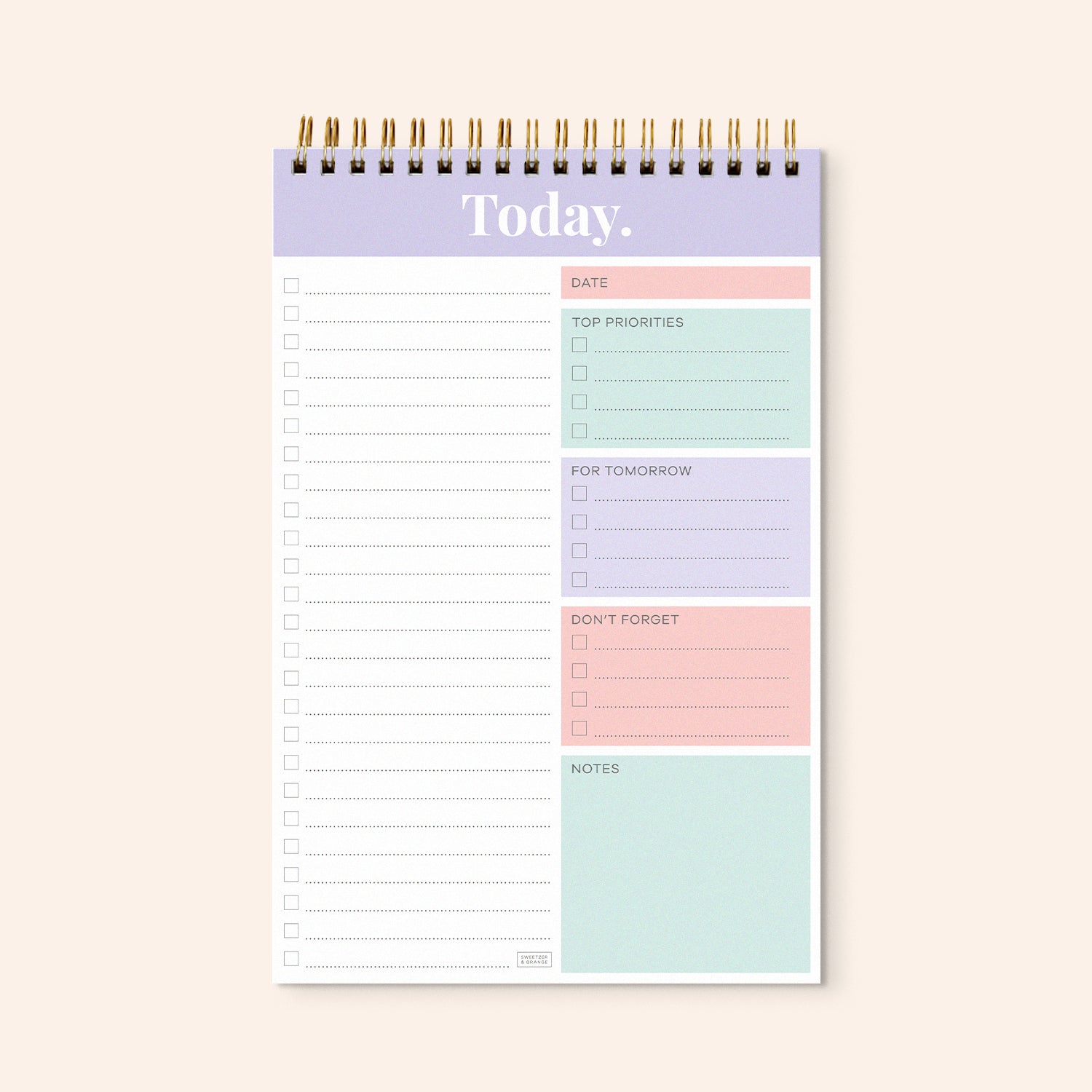 Today Planner in Mauve