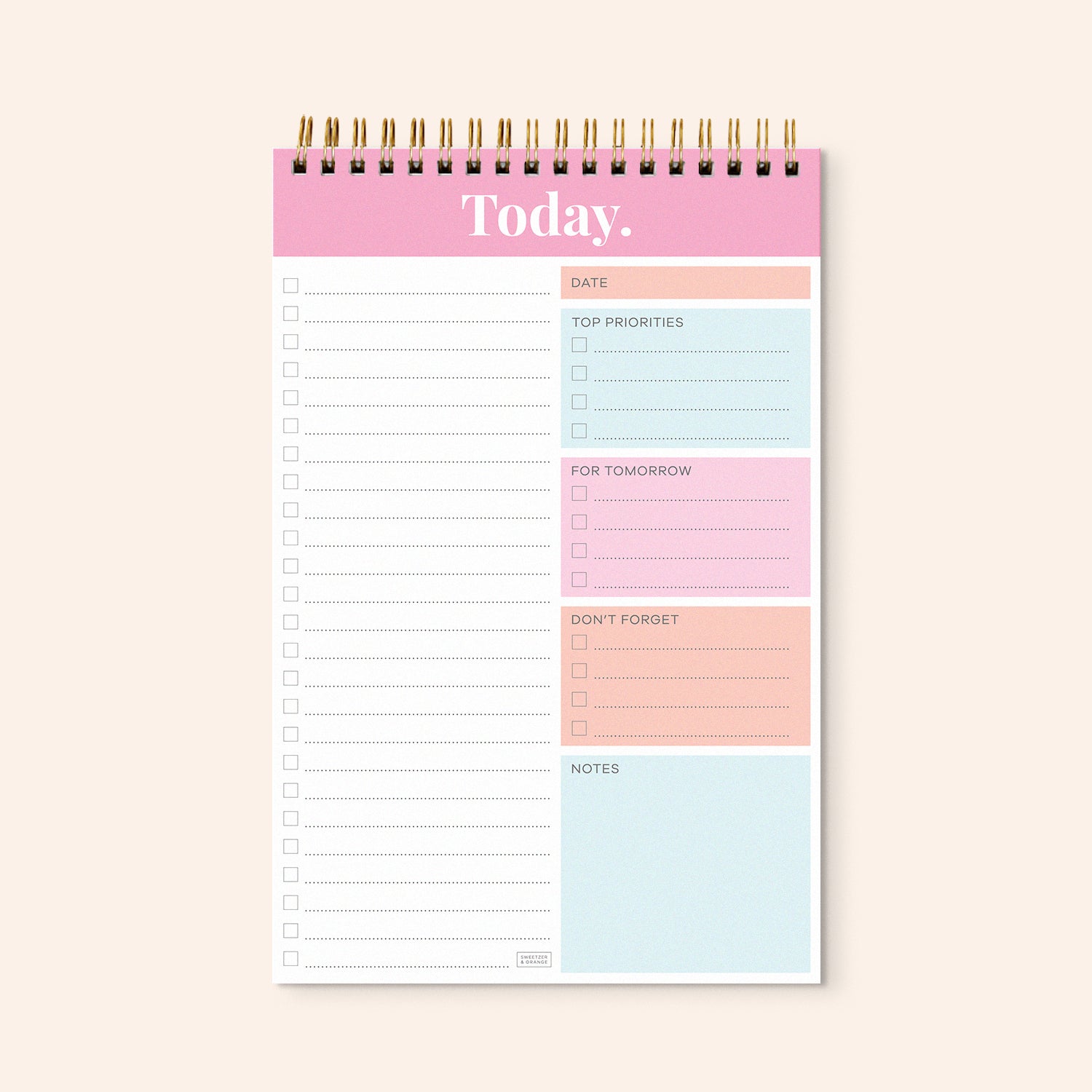 Today Planner in Pink