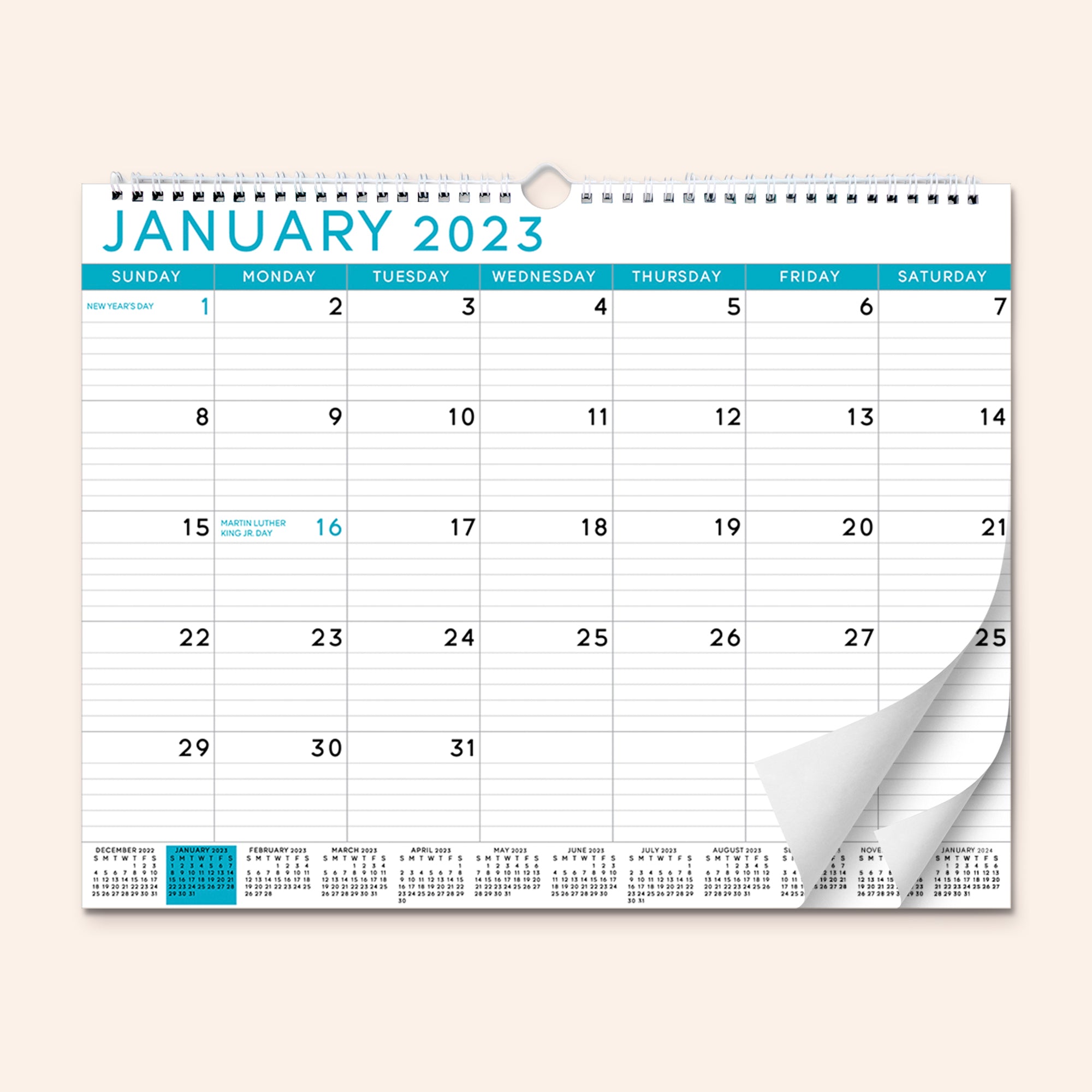 2023-2024 Blue Wall Calendar