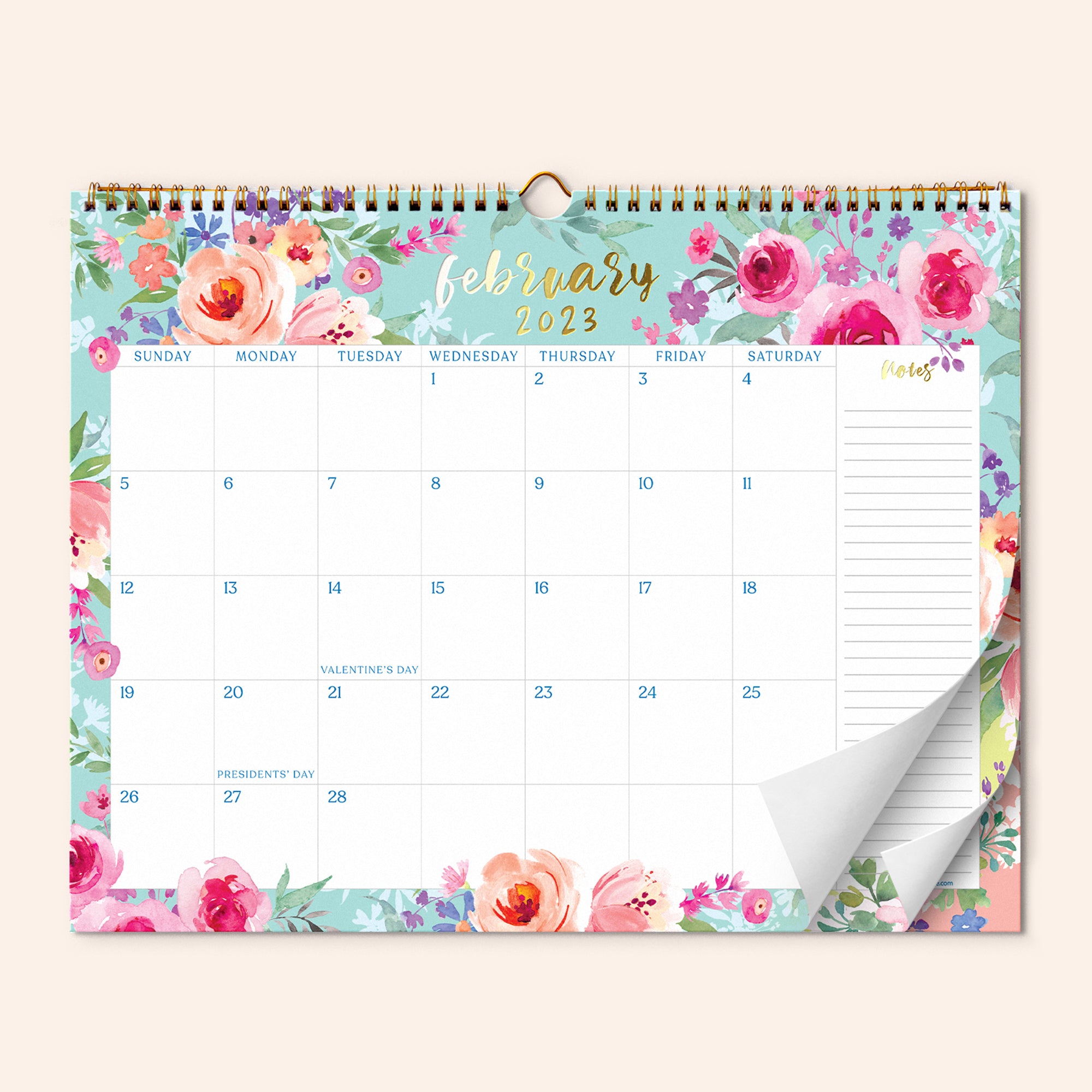 2023-2024 Watercolor Floral Wall Calendar