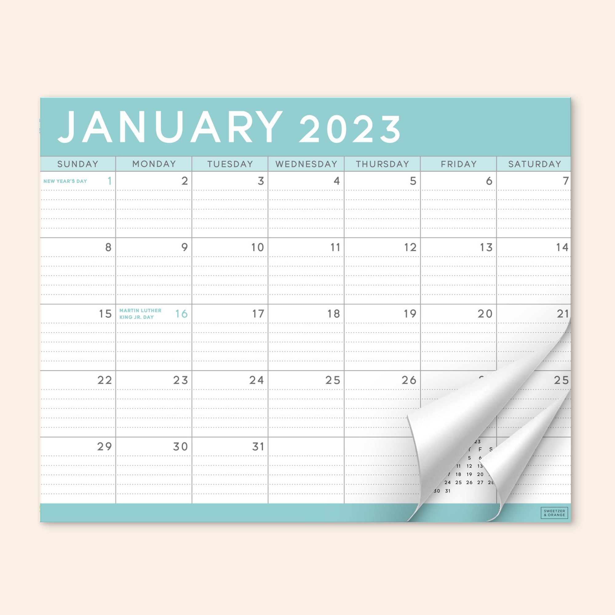 2023-2024 Teal Fridge Calendar