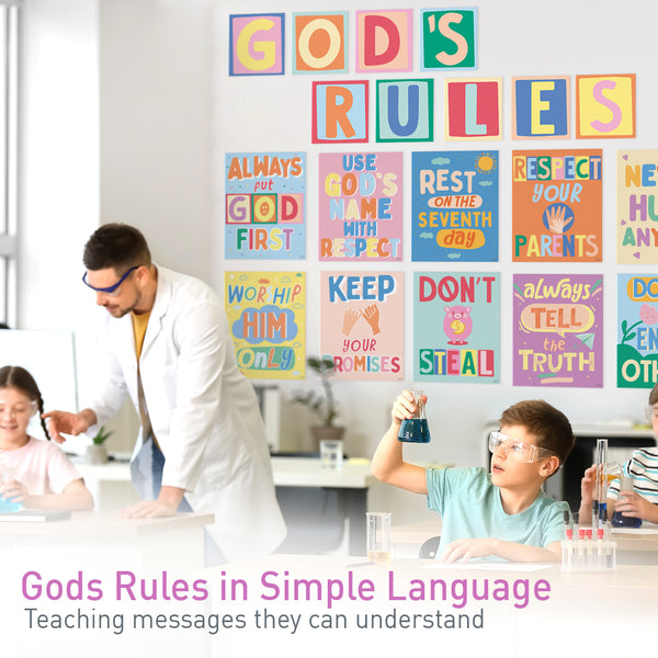 God Rules Ruler God's Rules Poster Set | Set of 10 – Sweetzer & Orange