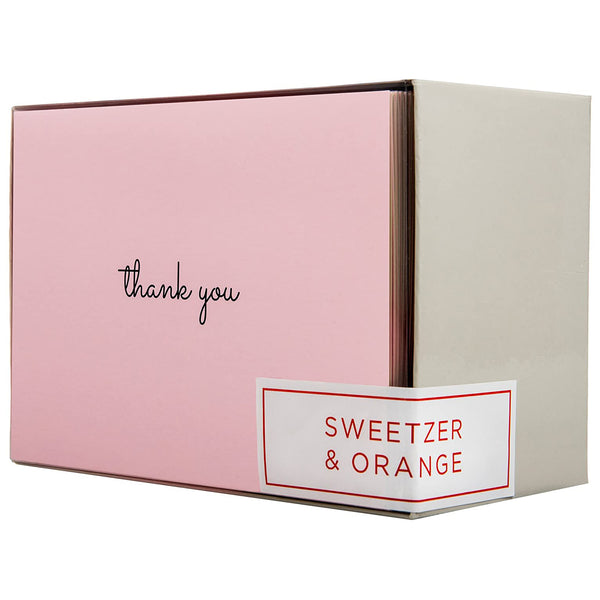 Pink Thank You Cards | Set of 48 – Sweetzer & Orange