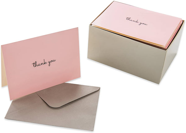 Pink Thank You Cards | Set of 24 – Sweetzer & Orange