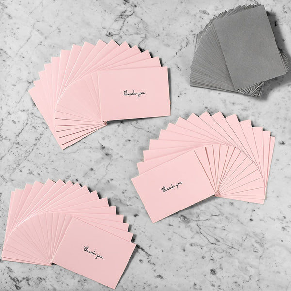 Pink Thank You Cards | Set of 48 – Sweetzer & Orange