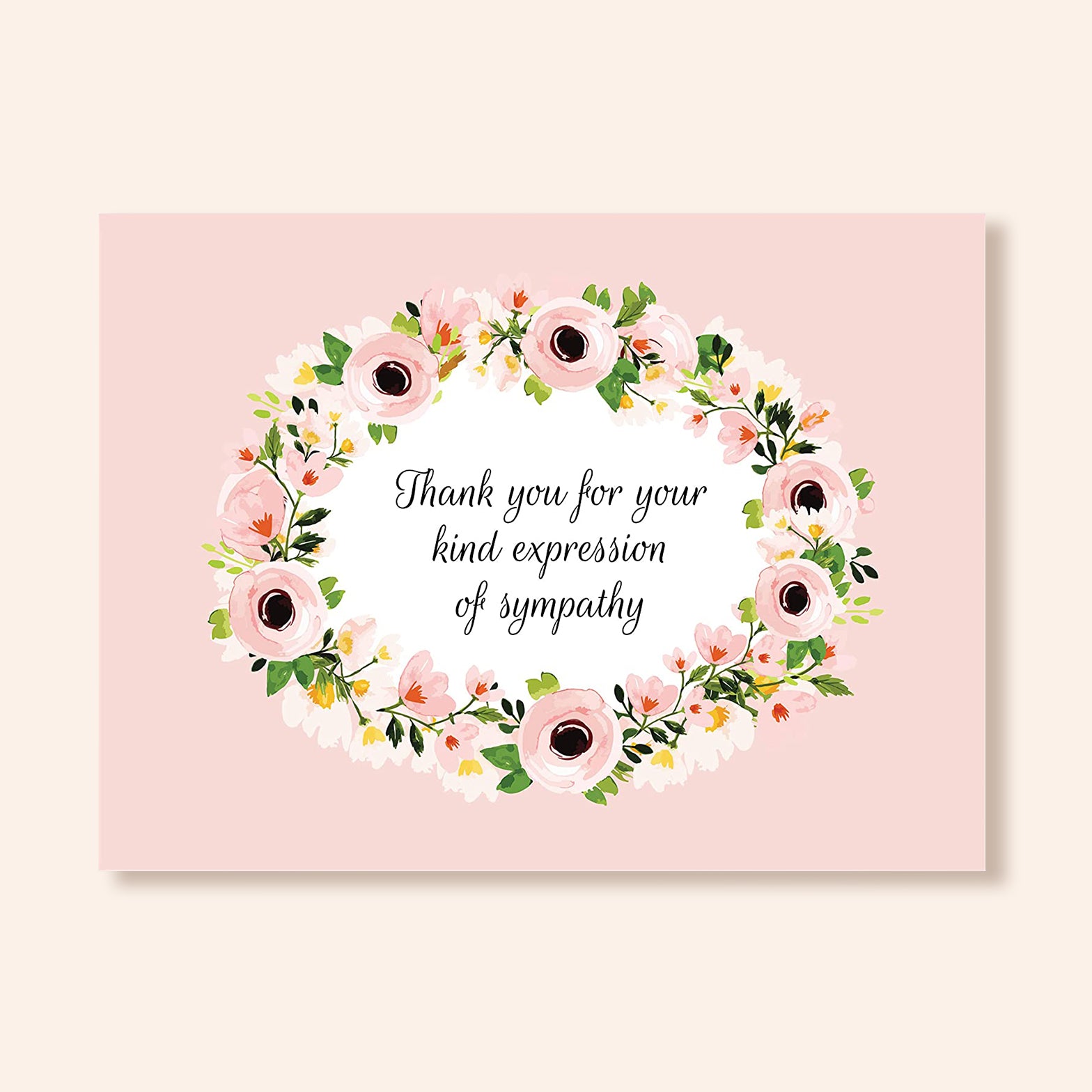 Sympathy Acknowledgement Cards | Set of 48
