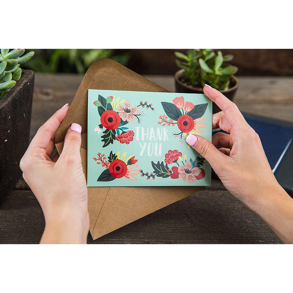 Floral Thank You Cards | Set of 48 – Sweetzer & Orange