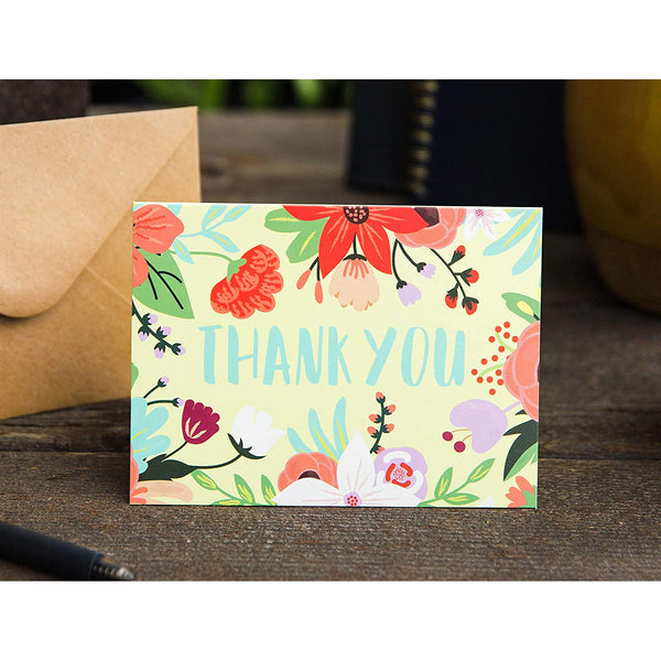 Floral Thank You Cards | Set of 48 – Sweetzer & Orange